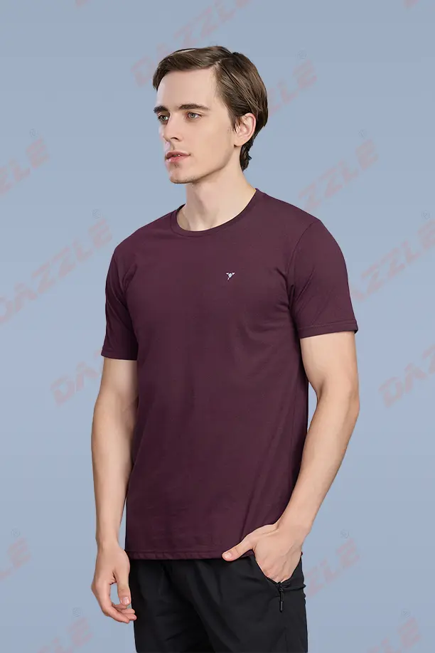 PC ROUND NECK T-SHIRT - ITALIAN PLUM - Image 3