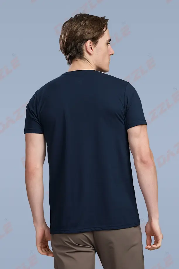 PC ROUND NECK T-SHIRT - NAVY BLUE - Image 4
