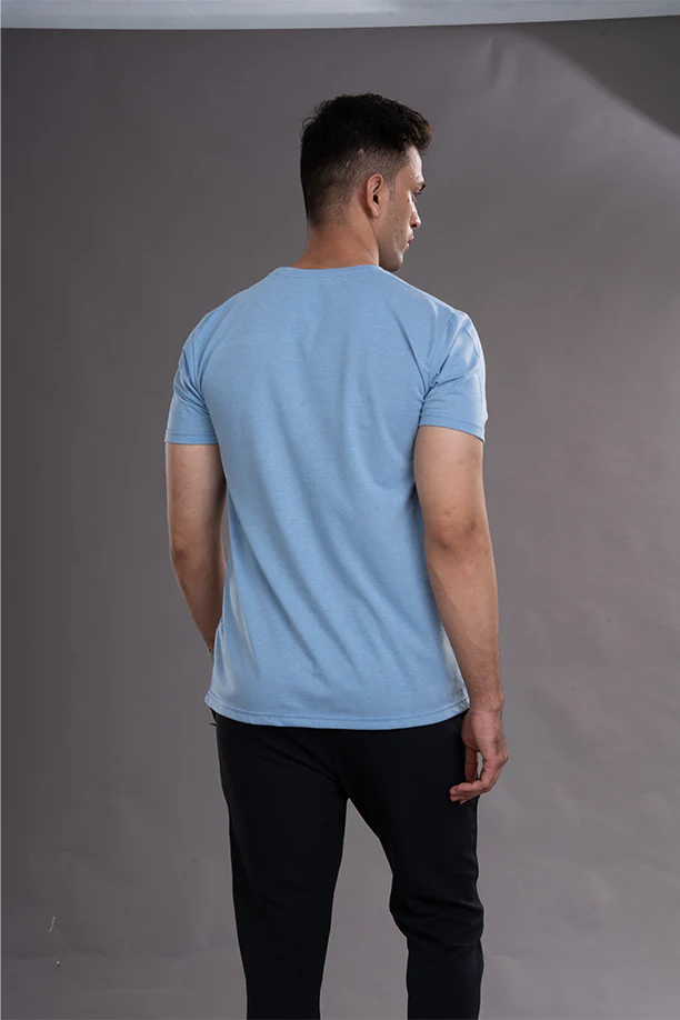 PC ROUND NECK T-SHIRT - SKY BLUE - Image 3