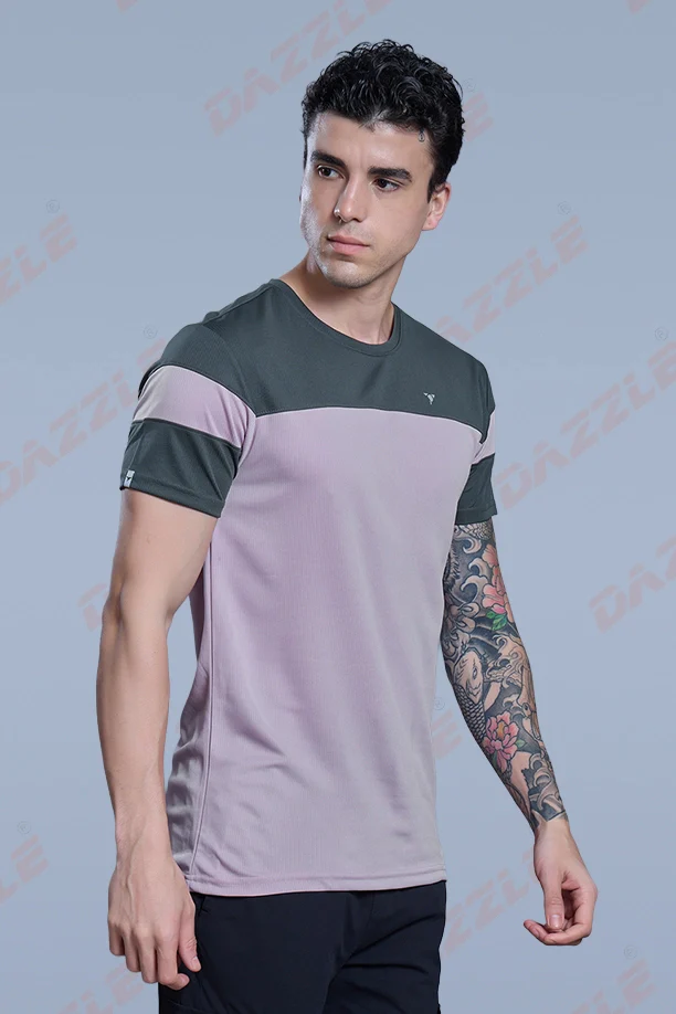 PRIDE ROUND NECK T-SHIRT - DARK GREY PURPLE - Image 6