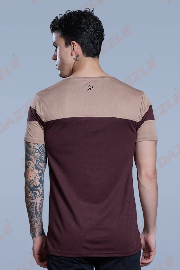 PRIDE ROUND NECK T-SHIRT - ROSE GOLD MAROON - Image 3