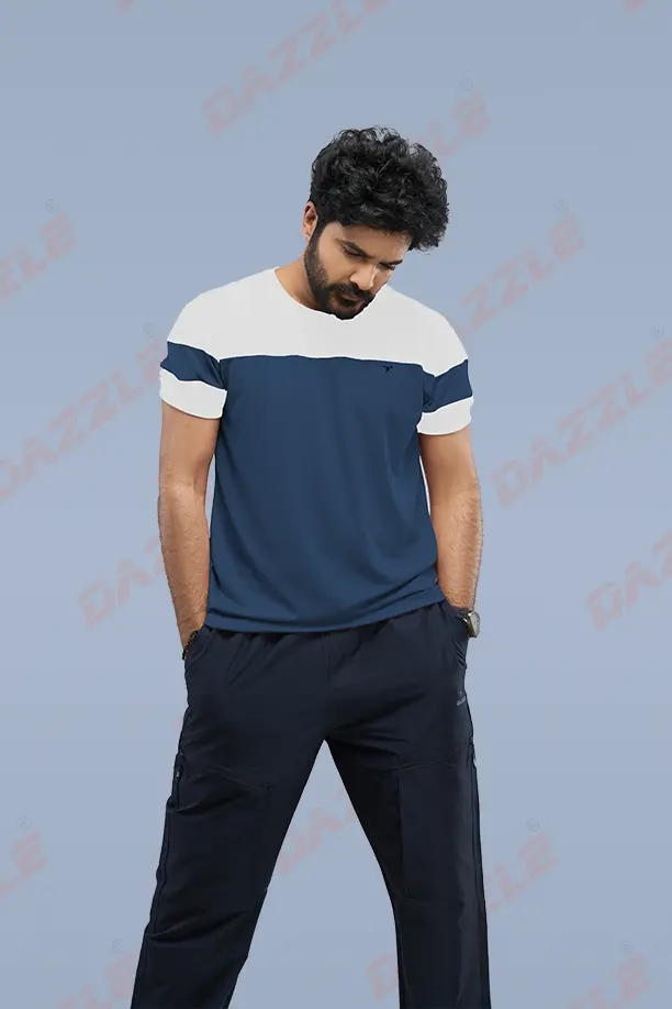 PRIDE ROUND NECK T-SHIRT - WHITE ROYAL BLUE - Image 3