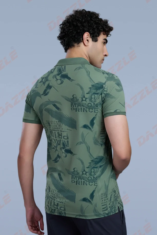 PRINTED MATTY T-SHIRT - ARMY GREEN - Image 2