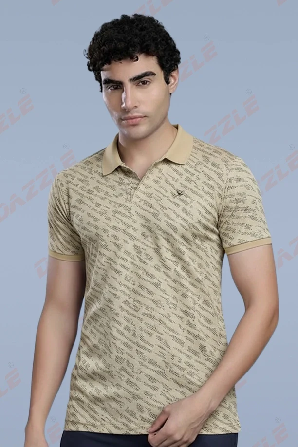 PRINTED MATTY T-SHIRT - BROWN - Image 3