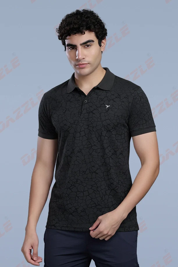 PRINTED MATTY T-SHIRT - DARK GREY - Image 3