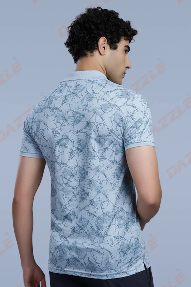 PRINTED MATTY T-SHIRT - LIGHT BLUE - Image 2