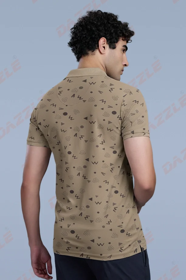 PRINTED MATTY T-SHIRT - LIGHT BROWN - Image 2