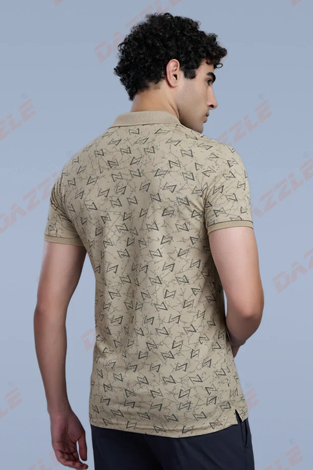 PRINTED MATTY T-SHIRT - SAND BROWN - Image 2