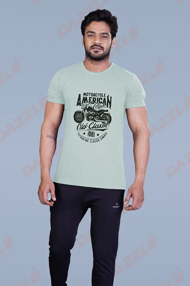 PRINTED ROUND NECK T-SHIRT PRINT - AMERICN 1981-MEDIUM GREY - Image 4