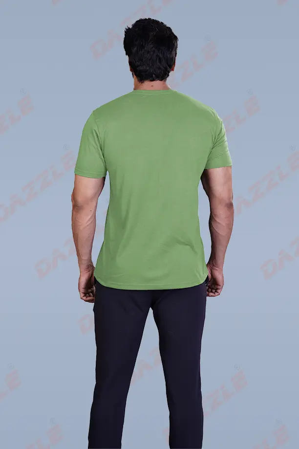 PRINTED ROUND NECK T-SHIRT PRINT - BIKERS-GREEN - Image 3