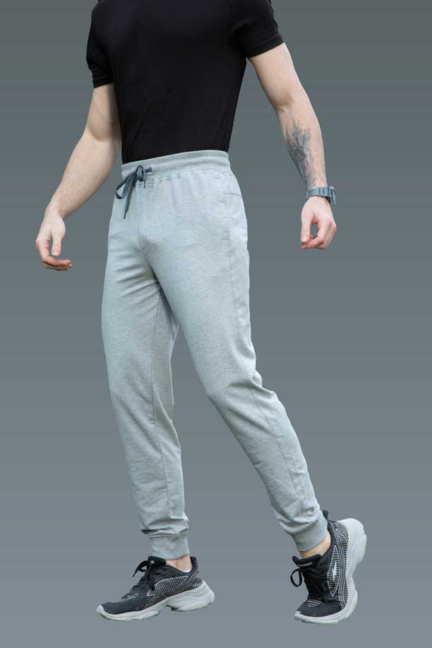RICH COTTON JOGGER - LIGHT GREY - Image 3