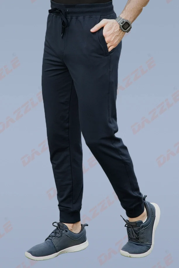 RICH COTTON JOGGER - NAVY BLUE - Image 4