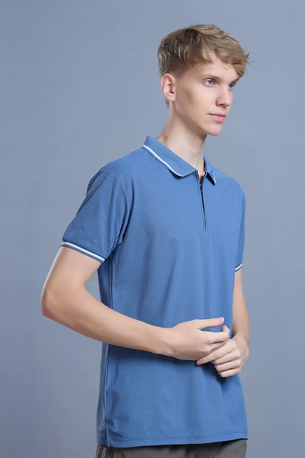 SLEEK T SHIRT- BLUE GREY - Image 4