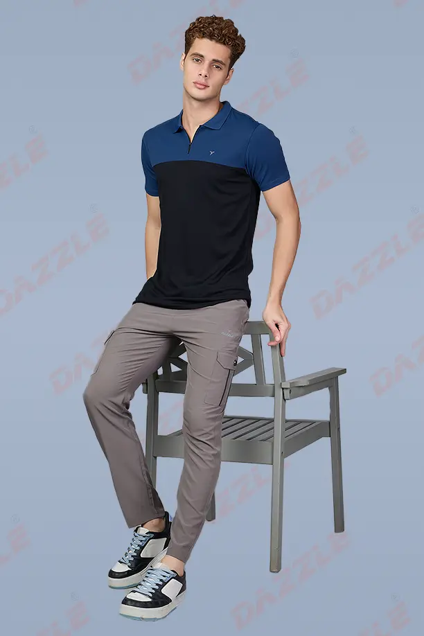 SPRING T SHIRT - BLUE BLACK - Image 2
