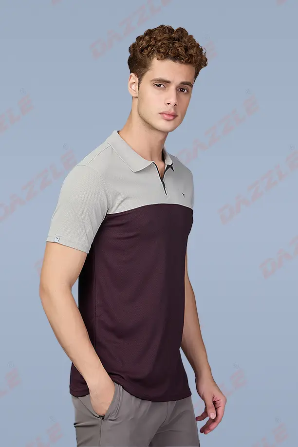 SPRING T SHIRT -CAMEL MAROON - Image 4