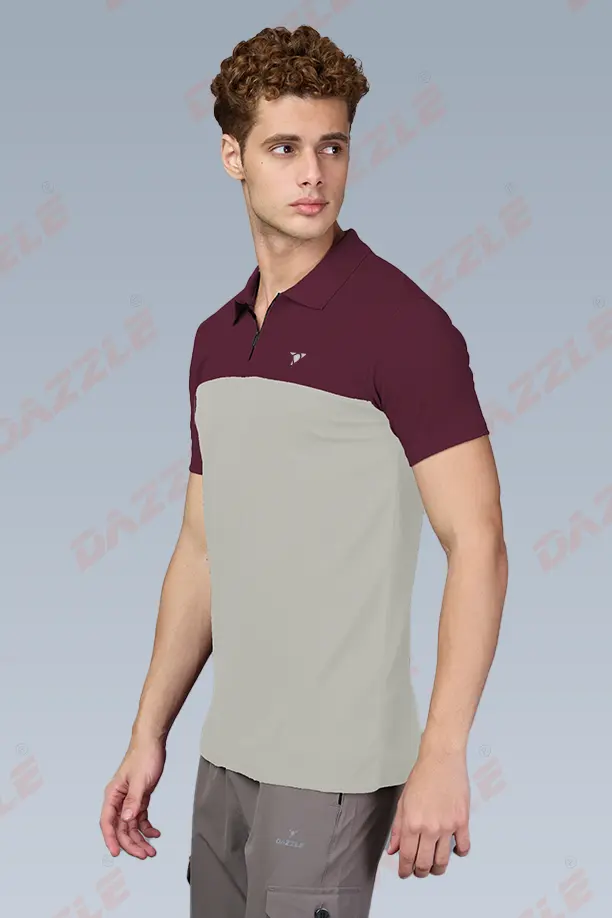 SPRING T SHIRT - MAROON CAMEL - Image 2