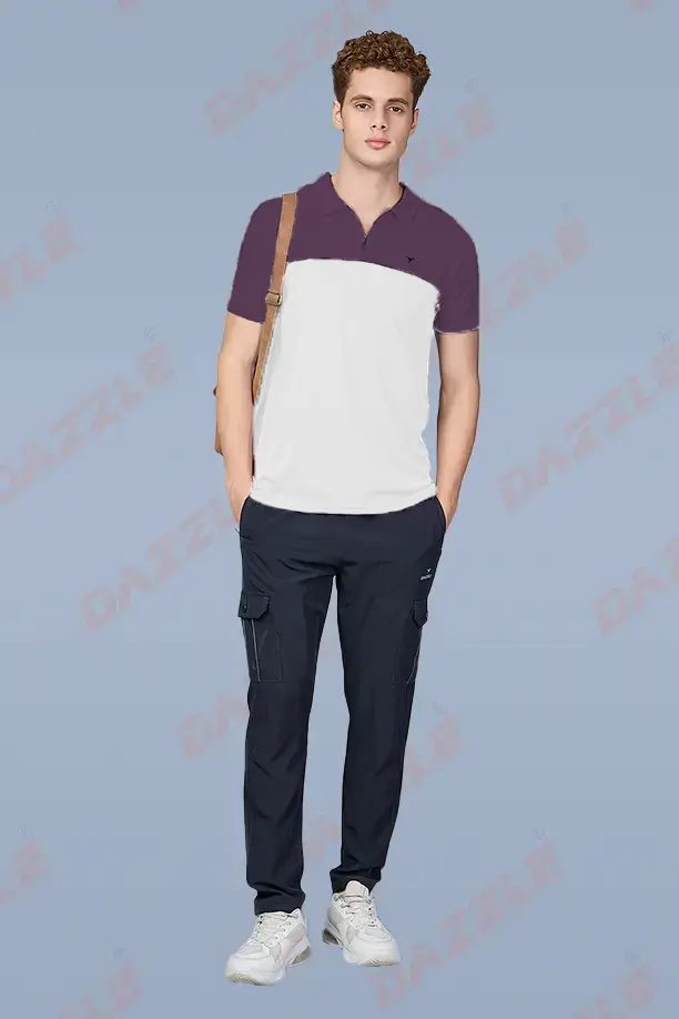 SPRING T SHIRT - PURPLE WHITE - Image 4