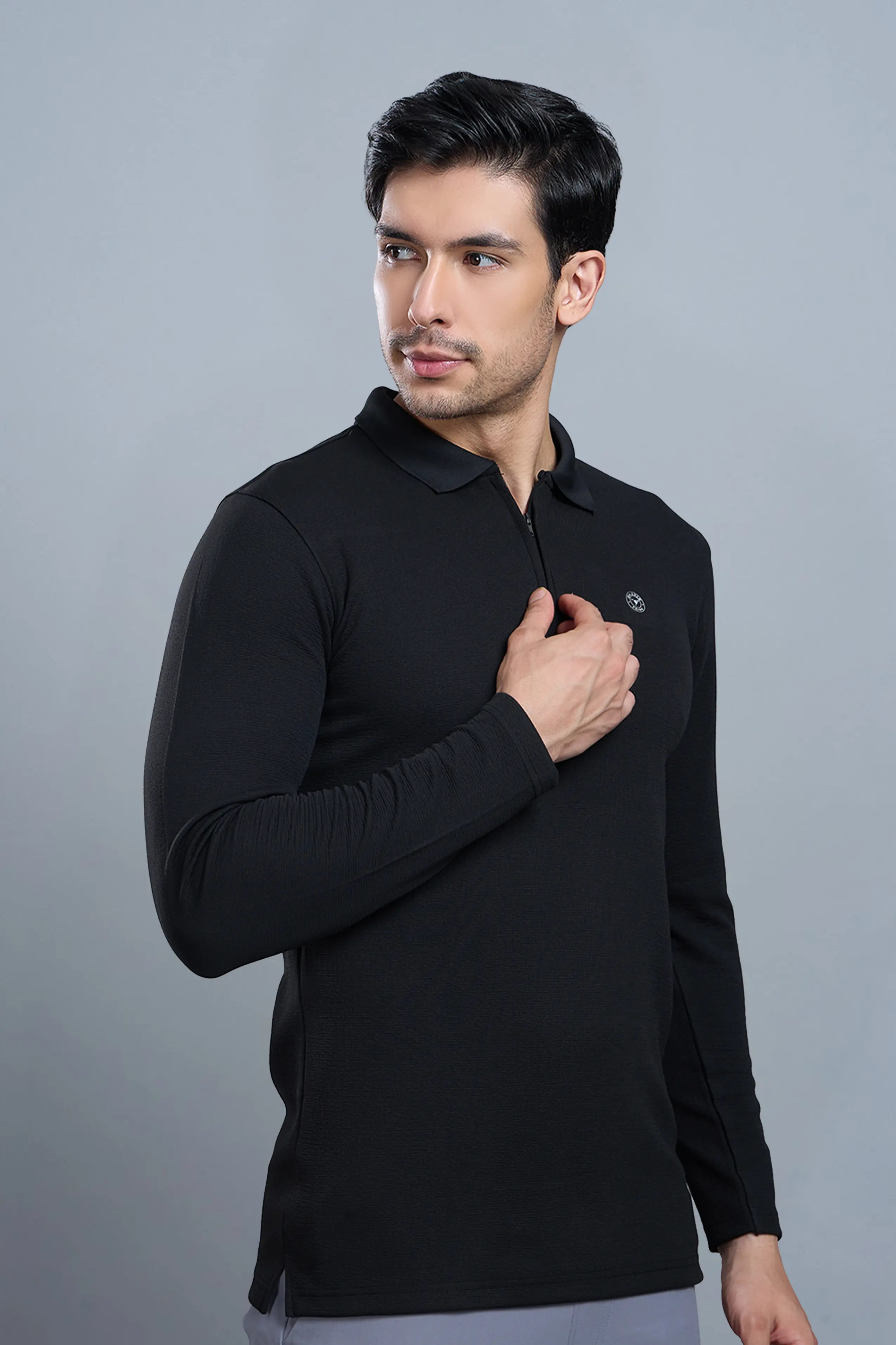 TANGY FULL SLEEVE TSHIRT - BLACK - Image 3