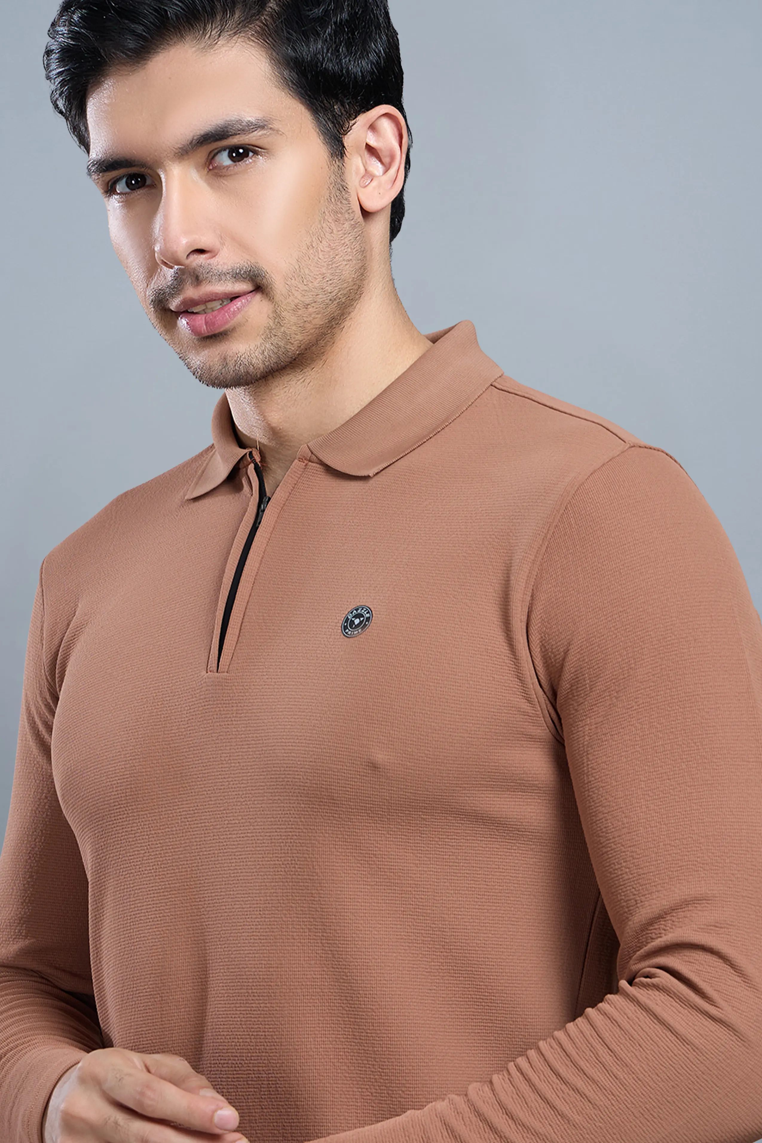 TANGY FULL SLEEVE TSHIRT - BROWN - Image 4