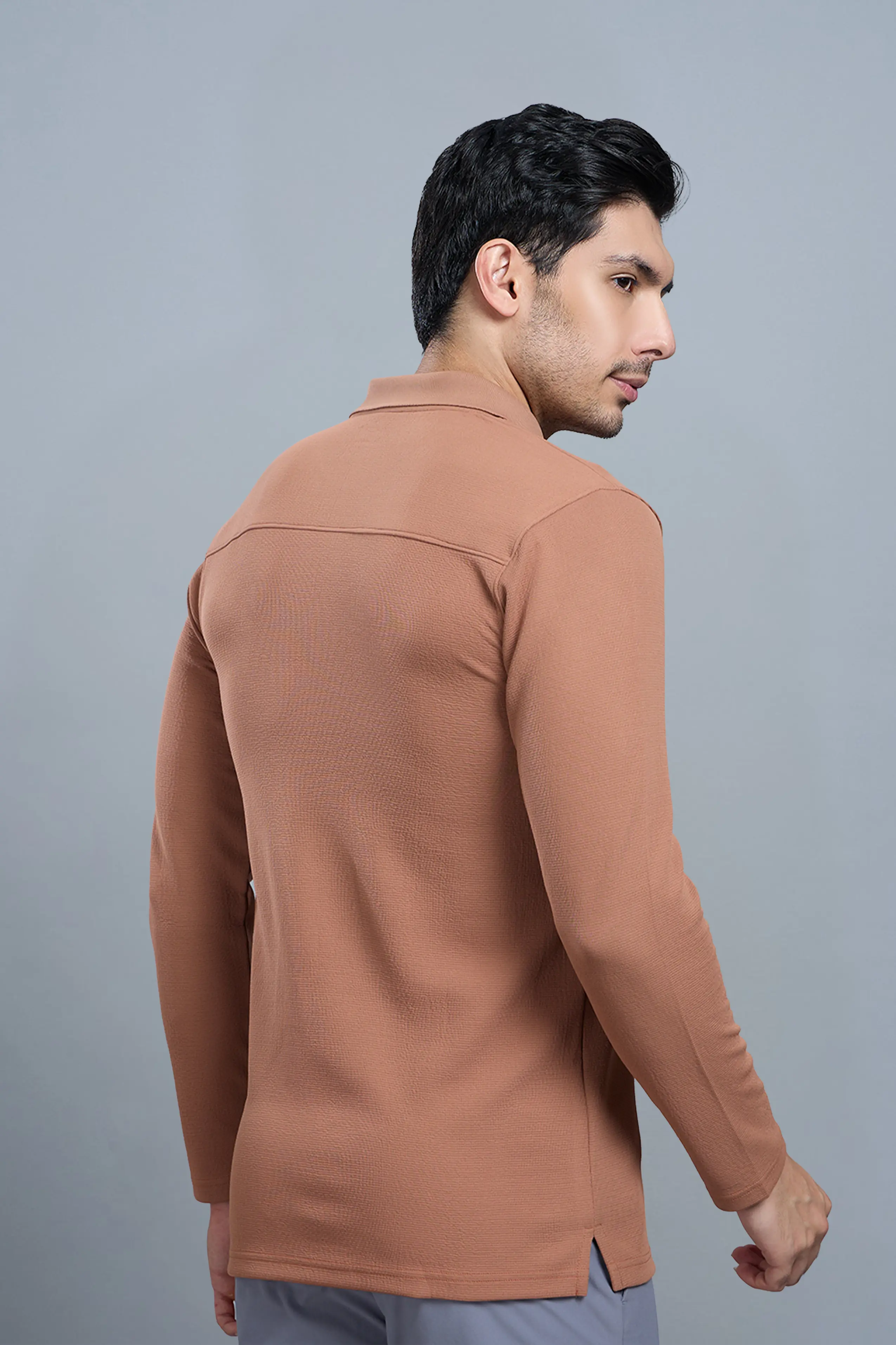 TANGY FULL SLEEVE TSHIRT - BROWN - Image 5