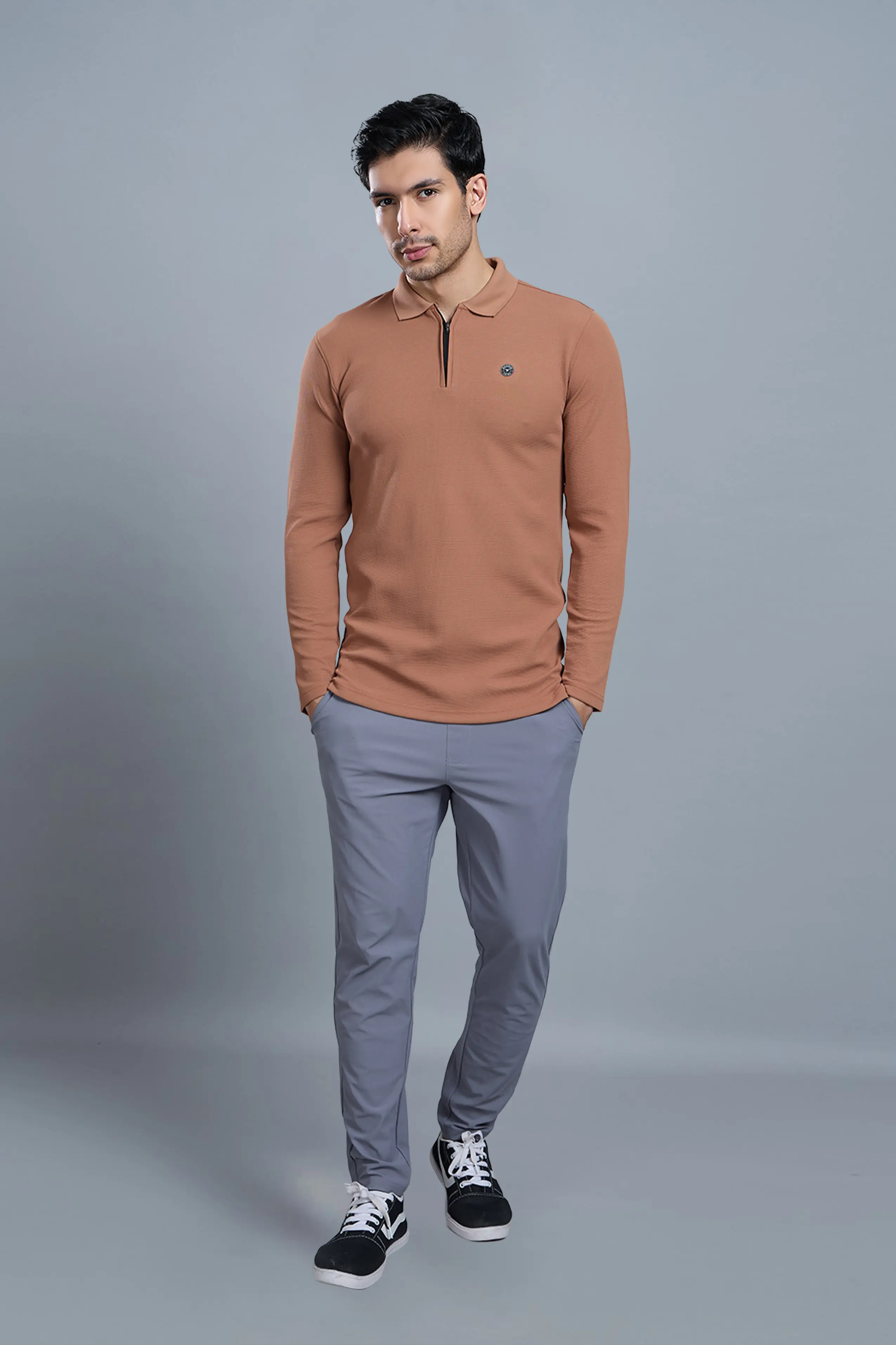 TANGY FULL SLEEVE TSHIRT - BROWN - Image 6