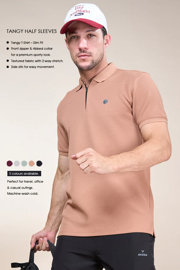 TANGY HALF TSHIRT | BROWN - Image 5