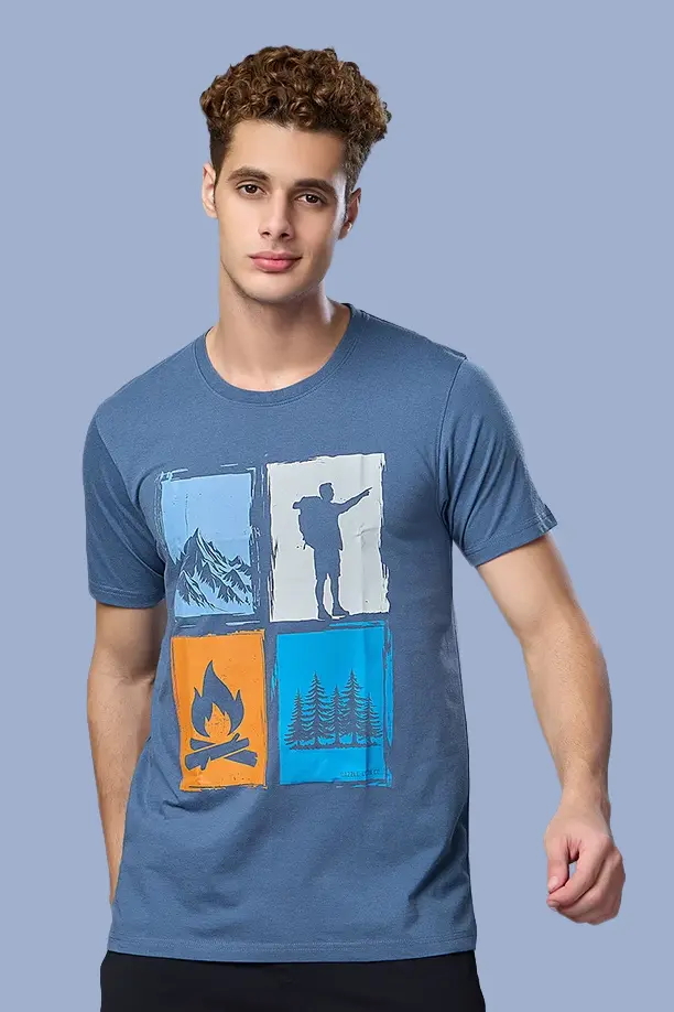 VIBE T-SHIRT - BLUE - Image 3