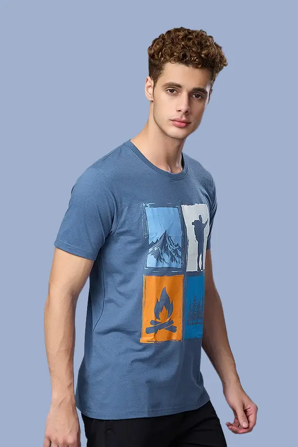 VIBE T-SHIRT - BLUE - Image 4