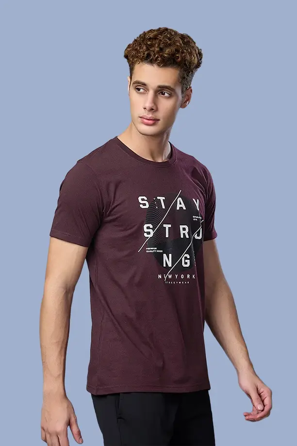 VIBE T-SHIRT - MAROON - Image 2