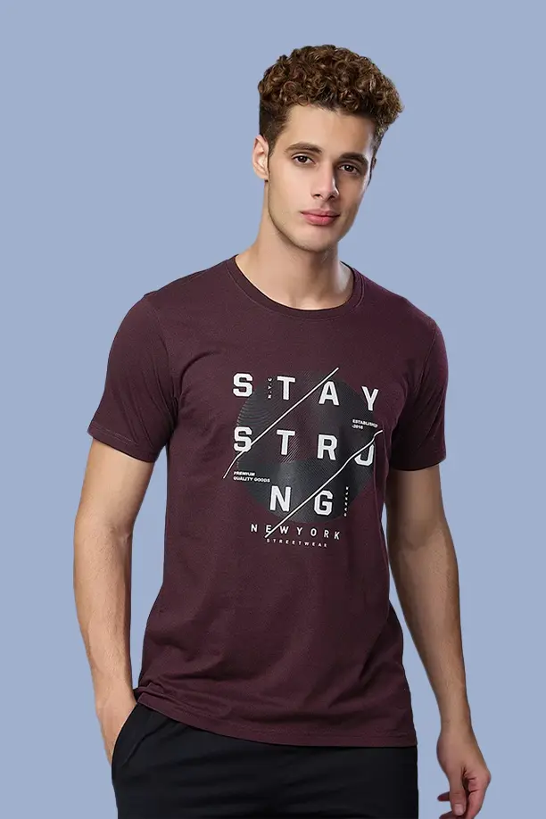 VIBE T-SHIRT - MAROON - Image 3