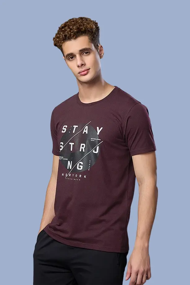 VIBE T-SHIRT - MAROON - Image 4